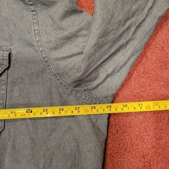 Wrangler Men's Causal Button Up Shirt Long Sleeve Gray Size 3XL - Picture 9 of 11
